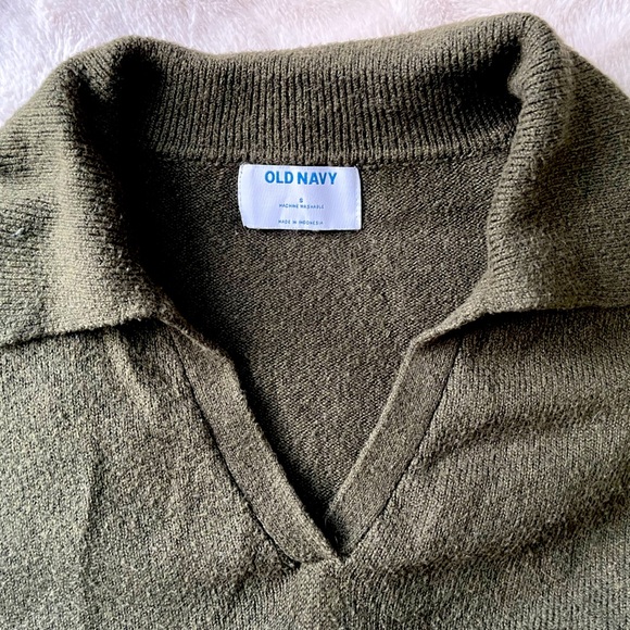 2/$20 ✨Old Navy Polo Sweater Olive Green Size S - Picture 3 of 6